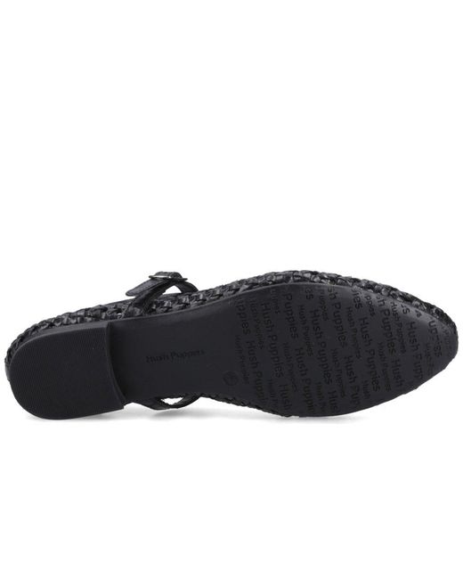 Hush Puppies Black Delaney Woven Mary Jane Shoes