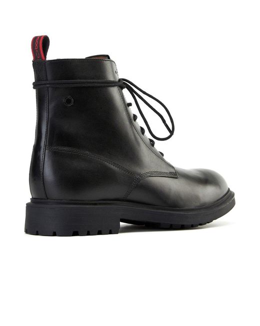 Base London Black Brunel 7 Eyelet Boot for men