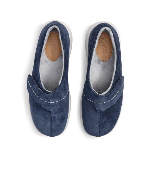 Hotter Blue Wrap Slippers