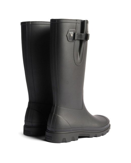 Hunter Black Field Downpour Adjustable Wellingtons for men
