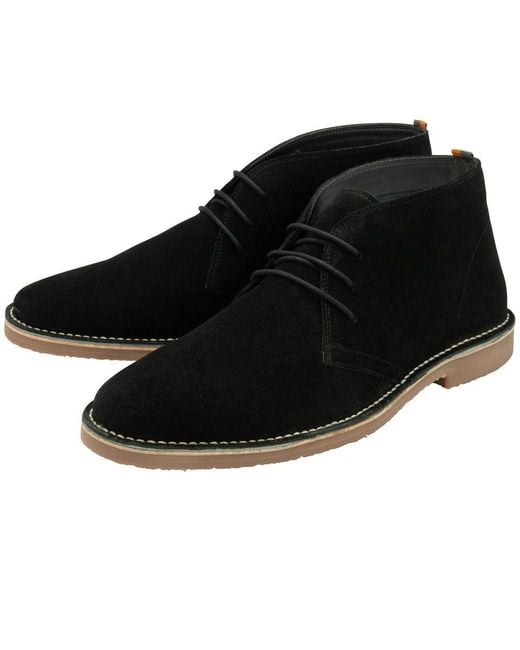 Frank Wright Black Edwin Desert Boots for men