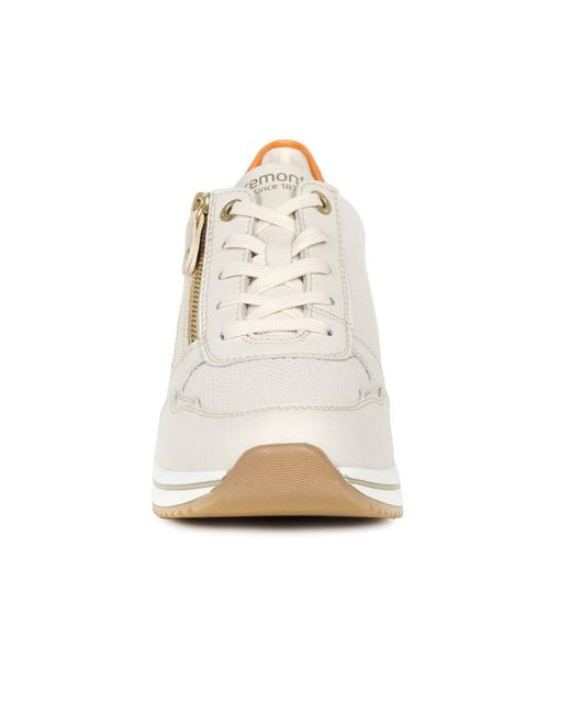 Remonte White Arial Trainers Colour: 80 Off Lea