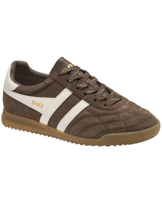 Gola Brown Stadium Suede Trainers