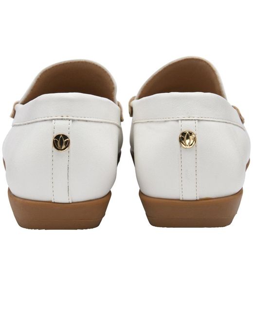 Lotus White Coma Loafers