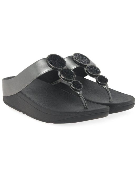 Fitflop Black Fitflop Halo Toe Post Sandals