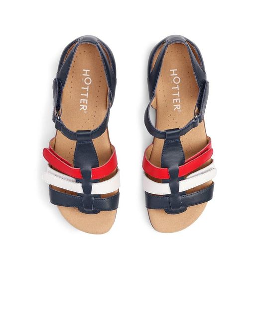 Hotter Blue Solei Wide Sandals