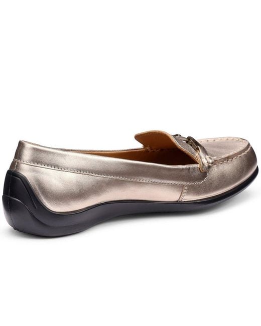 Hotter White Dover Wide Fit Loafers