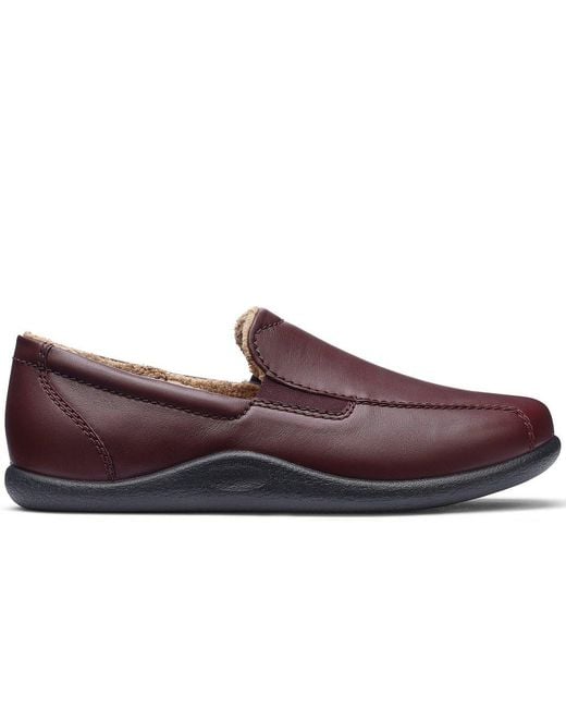 Hotter Purple Relax Warm Lined Slippers for men