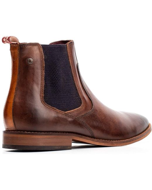 Base London Brown Scout Chelsea Boots for men