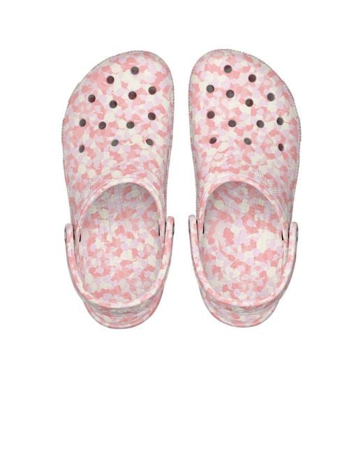 CROCSTM Pink Classic Confetti Clogs