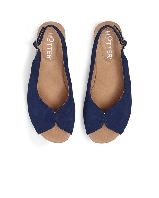Hotter Blue Atlantic Wedge Sandals
