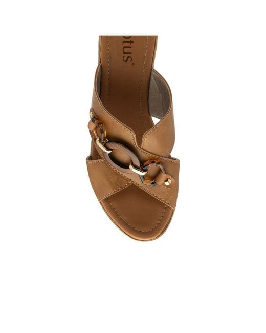 Lotus Brown Vigilio Wedge Sandals