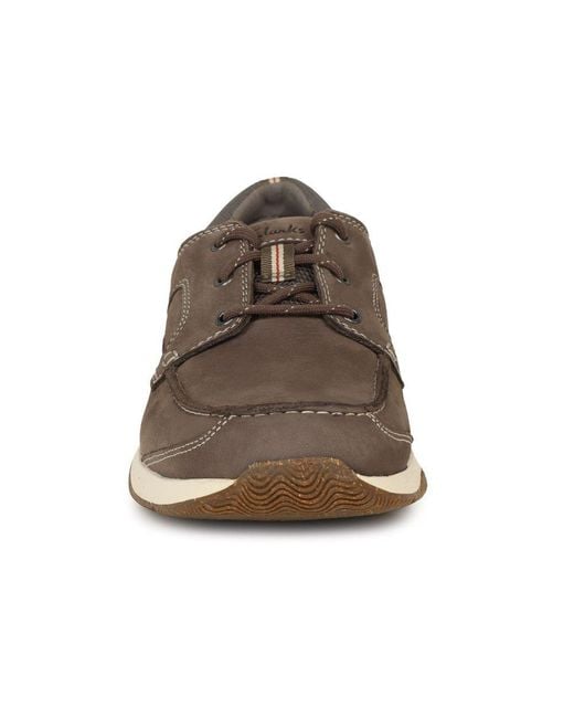 Clarks Brown Sailview Lace Shoes for men