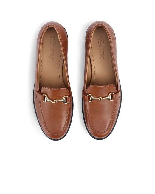 Hotter Brown Clovelly Wide Fit Loafers