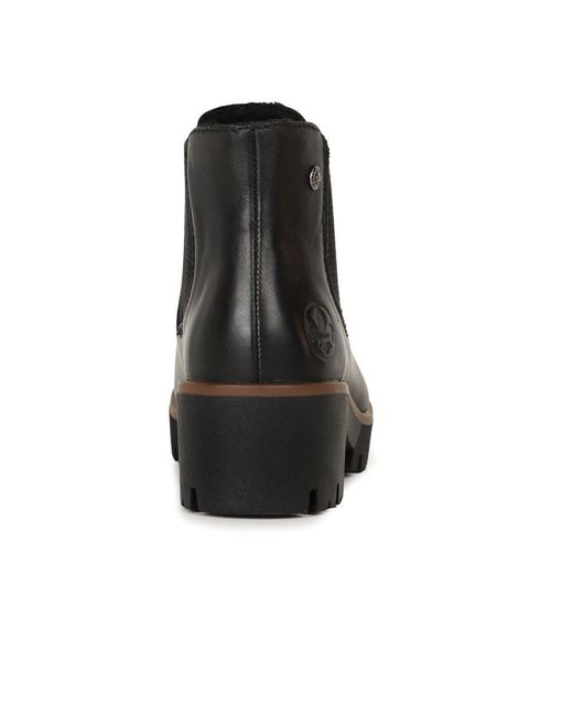 Rieker Black Acorn Ii Chelsea Boots