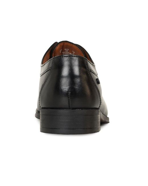 Base London Black Dome Classic Leather Shoes for men