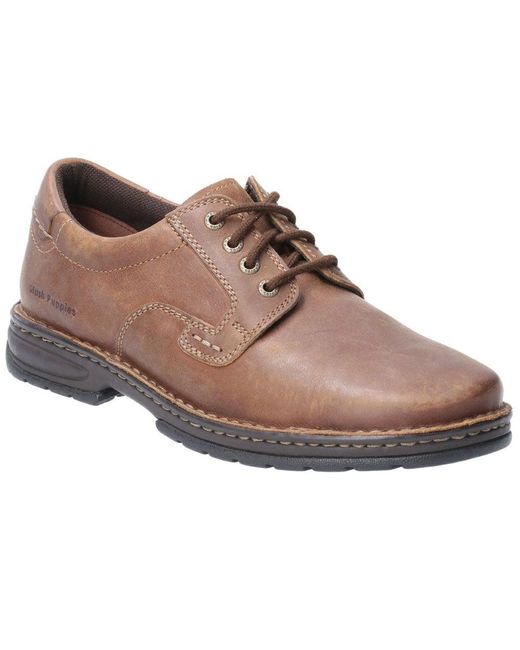 Hush Puppies Mens Apollo Breathable Lace Up Leather Shoes 