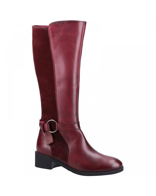 Riva Red Aubrey Knee High Boots Size: 3 / 36