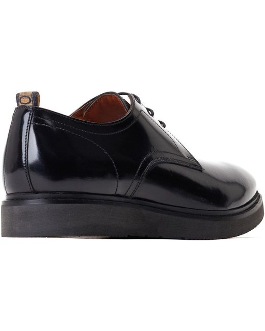 Base London Black Roly Plain Toe Derby Shoes for men