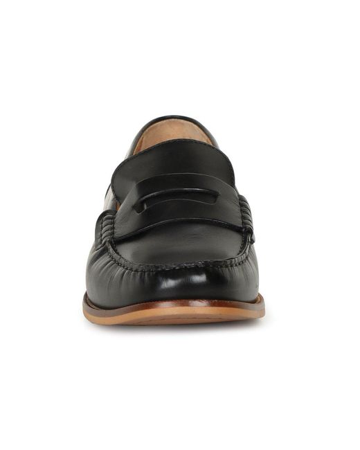 Base London Black Garfield Penny Loafers for men