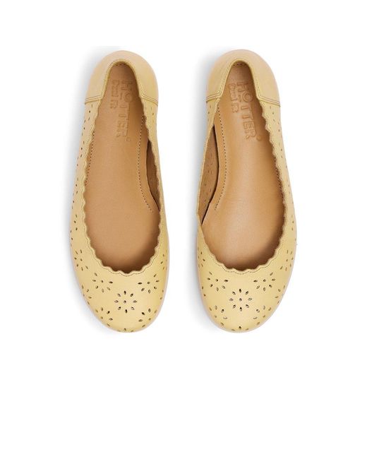 Hotter Metallic Eider Ballet Pumps