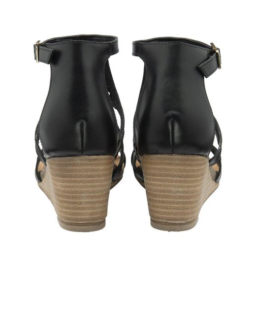 Ravel Black Childers Wedge Sandals