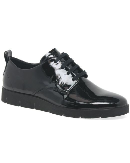 ecco black patent sneakers