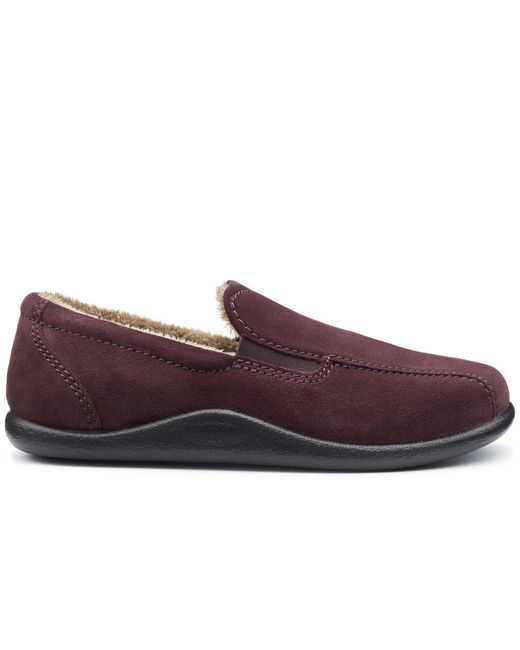 Hotter Red Relax Warm Lined Slippers for men