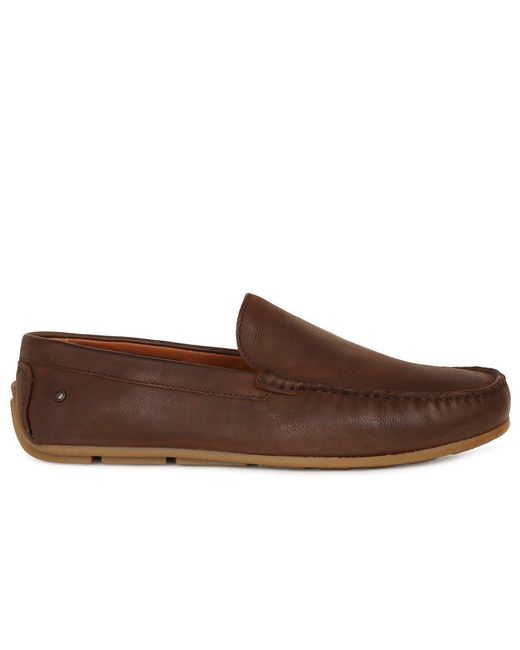 Base London Brown Moss Loafers for men