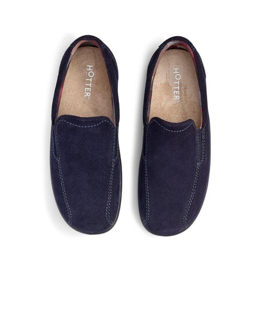 Hotter Blue Relax Warm Lined Slippers for men