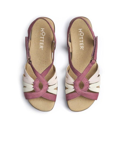 Hotter Pink Flare Wide Fit Sandals