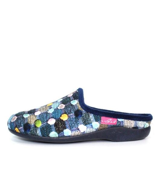 Lunar Blue Crackle Slippers