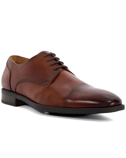Dune Brown Suffix Classic Oxford Shoes for men