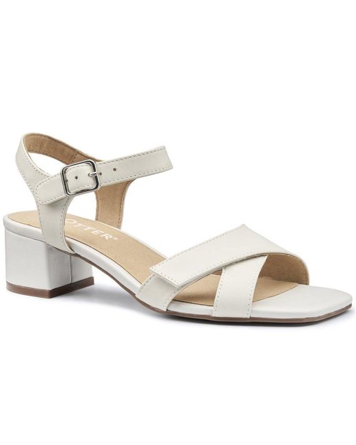 Hotter Metallic Riviera Block Heel Sandals