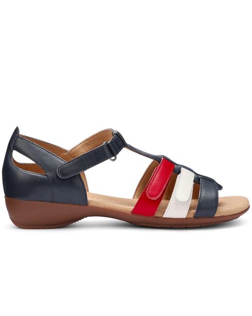 Hotter Blue Solei Wide Sandals