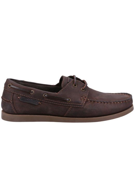 Cotswold Black Waterlane Boat Shoes