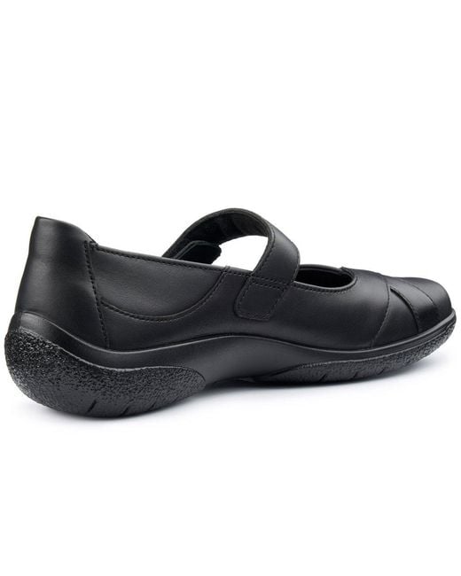 Hotter Black Hope Extra Wide Mary Jane Shoes