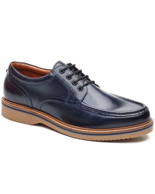 Base London Blue Langdon Apron Toe Shoes for men