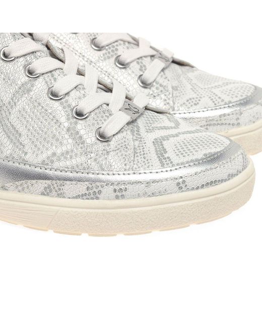 Caprice White Star Casual Lace Up Trainers