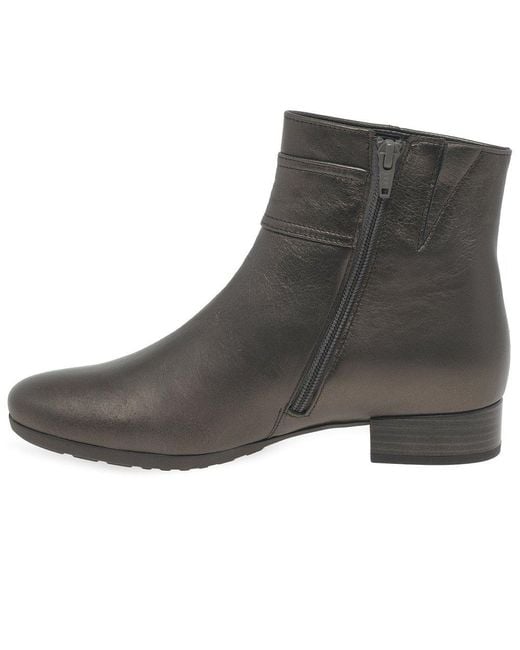 Gabor Gray Balm Ankle Boots