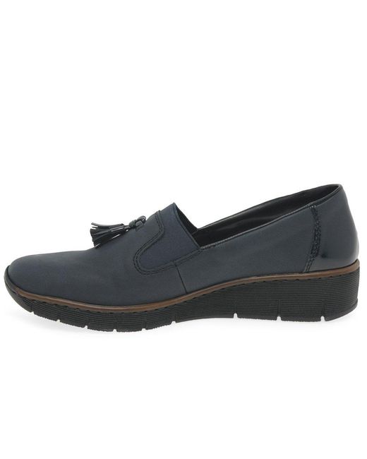 Rieker Blue Gleam Tassel Loafers