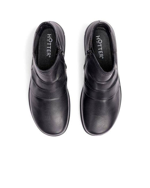 Hotter Black Astley Ankle Boots