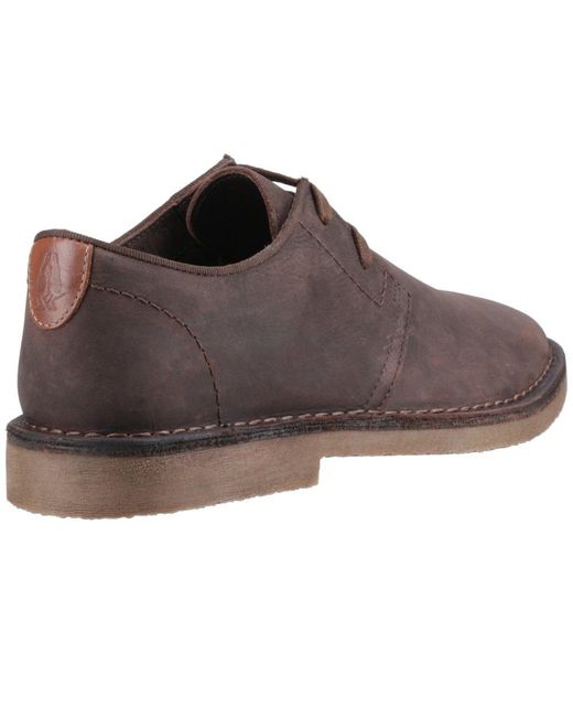 Hush Puppies Brown Scout Leather Lace Up Shoes for men