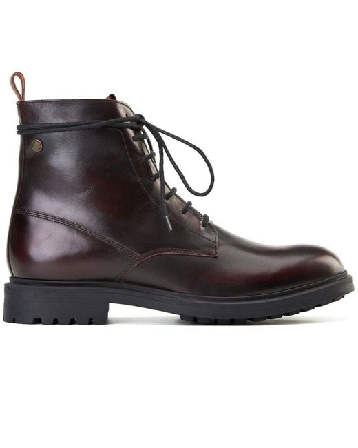 Base London Black Brunel 7 Eyelet Boot for men