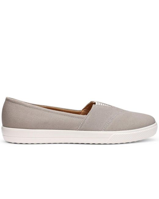 Hotter Gray Laurel Canvas Shoes