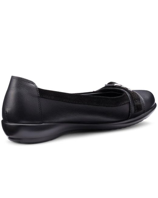 Hotter Black Sparrow Flat Pumps
