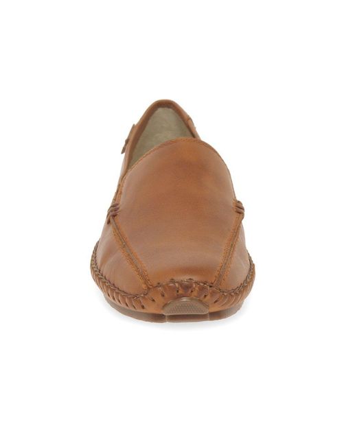 Pikolinos Brown Slide Slip On Leather Shoes