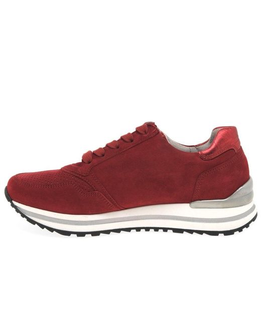 Gabor red deals trainers