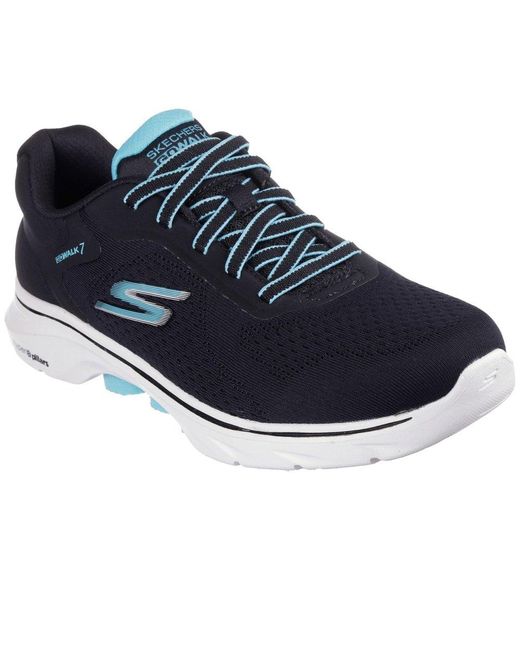 Skechers Blue Go Walk 7 Cosmic Waves Trainers Size: 3