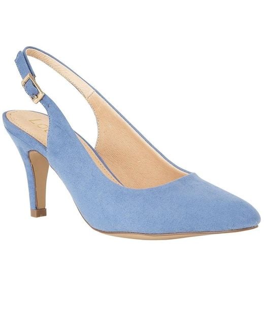 Lotus Blue Zaria Peep-toe Slingback Shoes